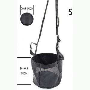 Muestra gratuita: Bolsa de malla de nailon para alimentación de caballos con correa ajustable, color morado, tamaño mediano - Product Image 2