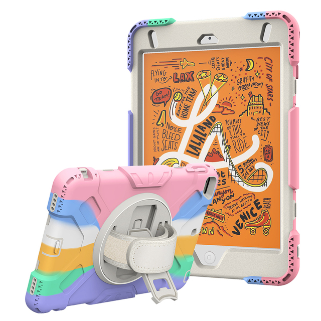 Silicone Shockproof Rainbow Silicone Shockproof TPU Tablet Case for Ipad Mini 6 5 4 Case Kids
