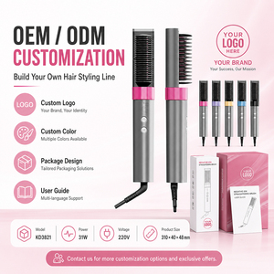 Brosse lissante électrique chauffante en céramique, peigne chauffant rapide, outil de coiffage, contrôle de la température, OEM ODM - Product Image 3