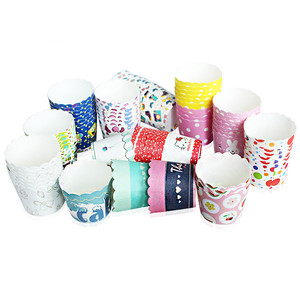 Cupcake Paper Cups <b>Baking</b> Muffin Liners Oven Safe 50 Pieces Small Size <b>Silicone</b> Coated - Product Image 3