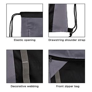 Sac de sport et de plage en polyester 210D, design d'usine, couleur personnalisée, fermeture éclair colorée, logo personnalisé, pour cosmétiques et natation - Product Image 3