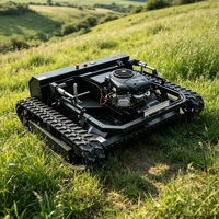 Tondeuse à gazon télécommandée tout-terrain et tout-terrain-terrain, multifonctionnelle, avec accessoire déneigeur, provenant d'une usine chinoise