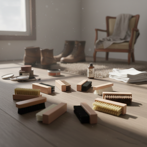 工場供給 カスタム無料ロゴ ソフト・ミディアム・ハード毛 木製ハンドル スニーカー・靴用クリーニングブラシ 靴の清掃とケア用 - Product Image 5