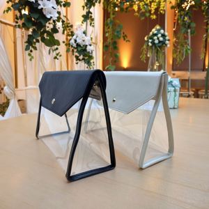 <b>Clear</b> Pvc Fashion Envelope Cosmetic Transparent Window Large Makeup Organizer Travel Waterproof <b>Toiletry</b> <b>Bag</b> for Women - Product Image 5