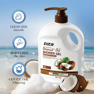Le gel douche nettoyant et hydratant à l'huile de coco ZLZR le plus populaire, sous marque privée, pour la stérilisation de la peau - Product Image 2