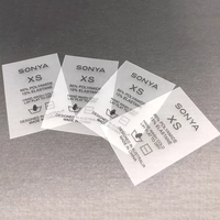 Étiquettes de soin pour vêtements en TPU transparentes, personnalisées avec nom et logo, impression imperméable, pour maillots de bain et bikinis