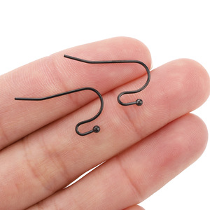 Crochets d'oreille perlés en acier inoxydable, or 18 carats, or rose, noir, couleur arc-en-ciel, pour la fabrication de boucles d'oreilles, apprêts de bijoux unisexes, forme goutte U - Product Image 4