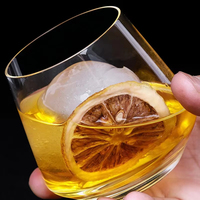 Verre à whisky moderne en cristal sans plomb, style nordique minimaliste, verre à eau transparent pour bar à domicile, cadeau