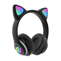 Casque sans fil Jumon Gaming, design animal mignon, haute qualité sonore, éclairage LED RGB, micro intégré pour audiophiles et voyages