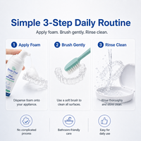 Smile Find 6%Hp Logo personnalisé Mousse dentifrice nettoyante fraîche originale pour aligneurs transparents et gouttières 50ml