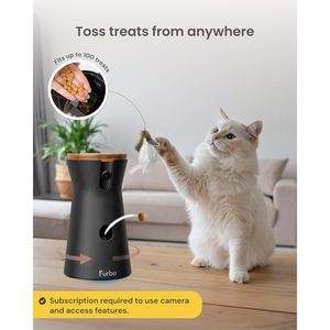 Furbo Cat <b>Camera</b> 1080p Full Hd 2Mp Cmos Sensor Indoor <b>Security</b> With Recording Function Rotating Treat Toss - Product Image 6