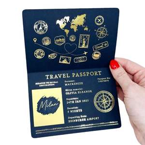 Custom Logo Printing <strong>Paper</strong> Passbook Printing Toy Game Children Passport for Party Activities - Product Image 3