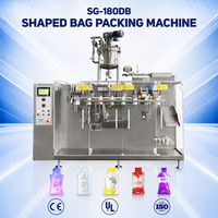 Machine de remplissage et de scellage automatique horizontale pour sachets préformés de forme spéciale pour poudre, liquide, granulés, boissons