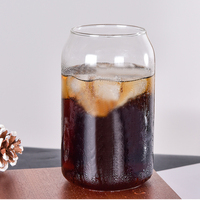 Verres à bière transparents populaires de 480 ml, en forme de canette, pour sublimation, avec pailles intégrées pour boire des sodas