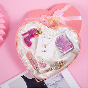 Valentine's Day <b>Gift</b> <b>Set</b> For Her <b>Perfume</b> Watch Lip Gloss Jewelry Box Exquisite <b>Gift</b> For Girlfriend Or Best Friend - Product Image 1