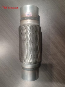 Nhà Máy Trực Tiếp Giá Thép Không Gỉ Bên Ngoài Bện + Bên Trong Bện 2-4 ''Đầu vào Sóng Xả Linh Hoạt Kết Nối Ống Với Núm Vú - Product Image 4