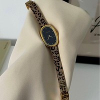 Montre Melissa Leopard élégante pour femme avec bracelet en maille, luxe léger, étanche, best-seller transfrontalier, vente en gros