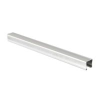 Profilé en aluminium 40x40, galvanisé à chaud, profil en U, avec rainure, pour garniture de bord en plastique