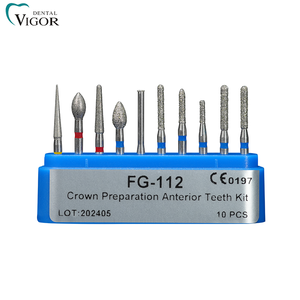 Kit de fraises diamantées pour pièces à main dentaires à haute vitesse pour le polissage des dents - Product Image 6