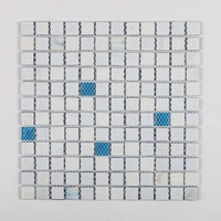 Fabrikpreis Badezimmer-Duschfliesen mit Craquelé-Muster Silberne Keramik Perlmutt-Mosaik Kristallklare Harz-Glasmosaik für Schwimmbäder