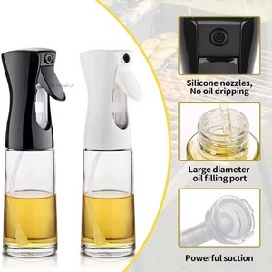 Bouteille pulvérisatrice haute pression en plastique 200ml 300ml 500ml, pulvérisateur à pompe, récipient cylindrique pour huile de cuisson et vinaigre de cuisine - Product Image 5