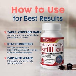 Huile de Krill Premium 500mg Extraits d'Oméga 3 Gélules Molles pour Femmes et Hommes Soutient la Mobilité des Articulations et la Fonction Mentale 60 Gélules Molles - Product Image 6