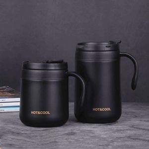 Stainless Steel Double Wall Vacuum Insulated Office Travel <b>Cup</b> With Flip Top Lid and Thermos Cap - Product Image 3