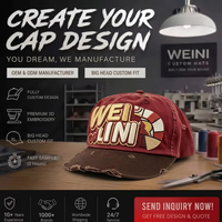 Casquette vintage délavée et vieillie personnalisée OEM ODM, broderie 3D en relief, visière bicolore effilochée, casquette snapback ajustable
