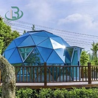 Dôme en verre hexagonal préfabriqué pour l'affichage commercial, les restaurants et les événements