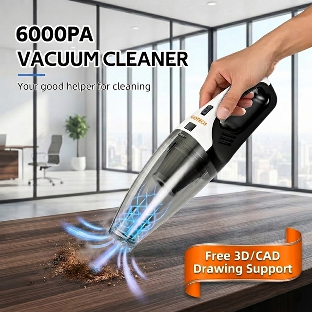 Handheld Cordless Vacuum Cleaner 6KPA Suction Rechargeable Portable Vacuum Custom Service for Home Pet Hair