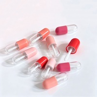 Flacon de brillant à lèvres liquide étanche en verre de 5 ml en forme de capsule, emballage personnalisé pour rouge à lèvres, étui de maquillage