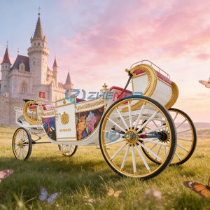 Carruaje Eléctrico de Lujo para Bodas, Sin Techo, Nuevo Producto con 4 Ruedas de Acero, Utilizado para Recorridos Turísticos Reales y Carretas Tiradas por Caballos - Product Image 1