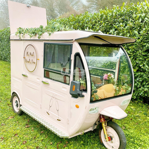 Camiones de Bar Móviles Eléctricos, Carritos de Comida Vintage, Triciclo Tuk Tuk, Mini Camioneta de Comida, Carritos de Venta de Champán y Vino para <span class=keywords><strong>Bodas</strong></span> - Product Image 6