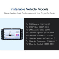 Pour GMC Chevrolet Savana Yukon Acadia, navigation Android à grand écran montée sur le tableau de bord, caméra de recul pour Wi-Fi