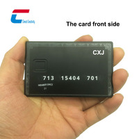 NFC Gold Bank Mushiness Métal Laser Crédit Noir Métal Carte Banque Visa Débit Carte De Crédit Avec Fente À Puce