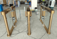 Torniquete Automático de Puerta Abatible con Carcasa de Acero Inoxidable 304 para Control de Acceso Peatonal Seguro