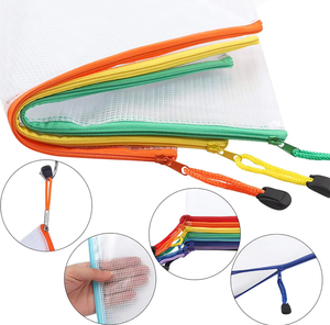 Bolsa Transparente con Cierre de Malla, Impermeable, para Documentos A4, Carpeta Portadocumentos de Plástico para Estudiantes, Útiles Escolares, Uso en Exámenes - Product Image 4