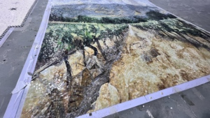 Mosaïque murale artisanale <span class=keywords><strong>en</strong></span> pierre naturelle et verre, motif arbres, pour la décoration de villas et de maisons - Product Image 3