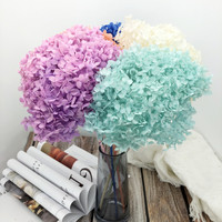 Bunga Hydrangea Awet Buatan Tangan Beraneka Warna, Bunga Abadi untuk Wisuda, Tahun Baru Imlek, Hadiah Natal, Tahan Lama