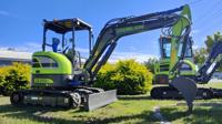 Excavadora de cadenas ZE35GU de 3.5 toneladas y 0.1 m³ con motor de 18.2kW, cucharón reforzado y martillo rompedor