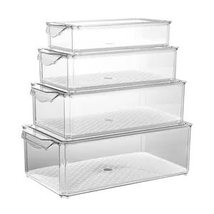 Groothandel Hoge Kwaliteit Koelkast Organisator Bakken Plastic Opbergdoos Koelkast Organizer Koelkast Organizer Bins