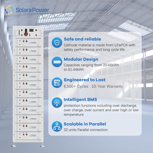 Batería de Litio Lifepo4 de Alto Voltaje para Energía Solar Solara Power Stack, 20kwh, 30kwh, 40kwh, 50kwh, 60kwh, 70kwh, 80kwh, 100kwh - Product Image 3