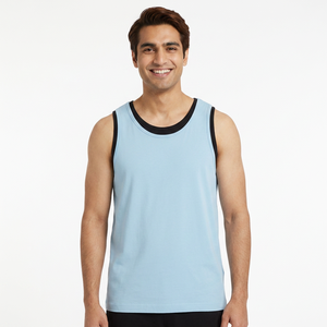 Camiseta Deportiva sin Mangas para Hombre, Venta al por Mayor, Ajuste Regular, 95% Algodón, 5% Elastano, Fabricante de Ropa para Hombre - Product Image 1