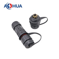 Câble circulaire étanche M12 série IP67 et connecteur de fil à montage sur panneau pour équipement à LED