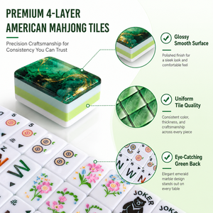 <span class=keywords><strong>Jeu</strong></span> <span class=keywords><strong>de</strong></span> Mahjong Américain <span class=keywords><strong>en</strong></span> Acrylique Vert Forêt 4 Couches, 160 Tuiles Gravées avec Technique <span class=keywords><strong>de</strong></span> <span class=keywords><strong>Peinture</strong></span> Laquée, Tuiles <span class=keywords><strong>de</strong></span> Mahjong Portables - Product Image 2