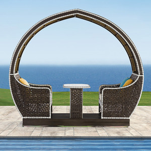 Muebles de exterior para patio, Columpio de 4 asientos, <span class=keywords><strong>mecedora</strong></span> de jardín con cortina - Product Image 2