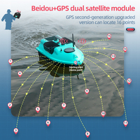Télécommandé 5200mAh 12000 nouvelle mise à niveau pilote automatique Navigation automatique 3 trémies 16 Points de positionnement GPS bateau d'appât de pêche