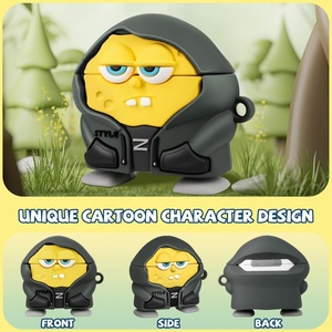 Étui pour AirPods 3D mignon de dessin animé, housse de protection amusante, personnage amusant, TPU souple, résistant aux chocs, compatible avec la charge sans fil, AirPods 1 <span class=keywords><strong>2</strong></span> 3 Pro - Product Image 3