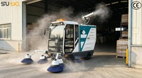 Balayeuse routière autoportée CE 3000 mm à 7 brosses avec canon à brouillard pour le nettoyage municipal et industriel