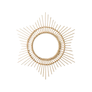 Meilleure vente Miroirs en rotin colorés de conception moderne Art déco Décoration murale Style maison Marque d'inspiration vietnamienne MTH VIETNAM - Product Image 1